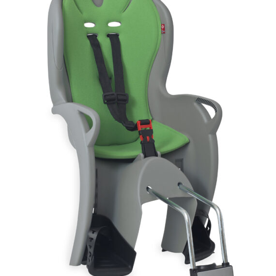 HAMAX Cyklosedačka s uzamykateľnym zámkom Kiss grey/green