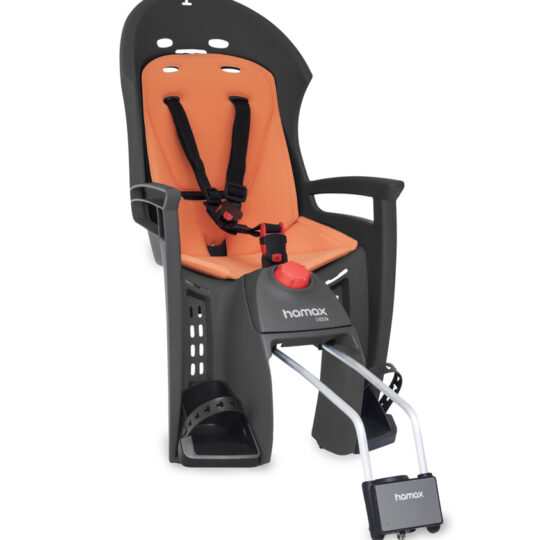 HAMAX Cyklosedačka s uzamykateľným zámkom Siesta W grey /orange