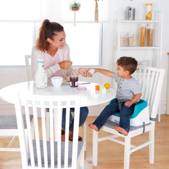 INGENUITY Podsedák na jedálenskú stoličku SmartClean Toddler – Peacock Blue 2r+ do 15 kg