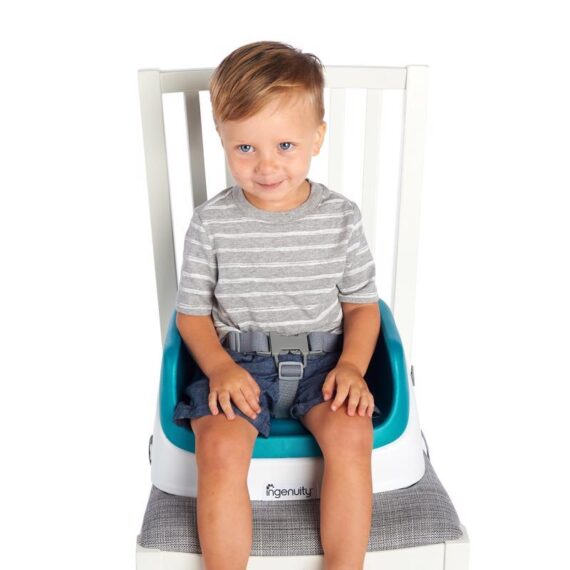 INGENUITY Podsedák na jedálenskú stoličku SmartClean Toddler – Peacock Blue 2r+ do 15 kg