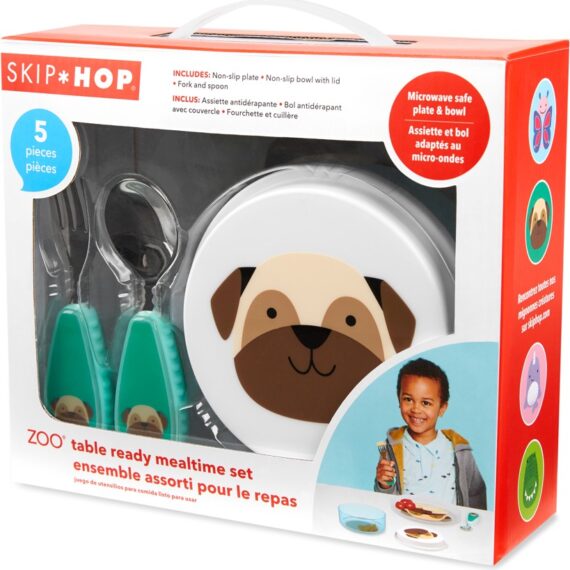 SKIP HOP Zoo Set jedálenský 5 ks Mopslík 12m+