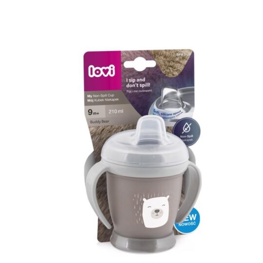 LOVI Nevylievajúci hrnček Buddy Bear 210 ml, 9m +