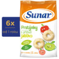SUNAR Chrumky detské jablčné prstienky 6x50g