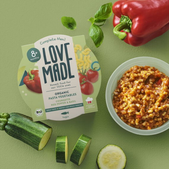 LOVEMADE Testoviny so zeleninovým ragú pre deti od 8. mesiaca, 225 g