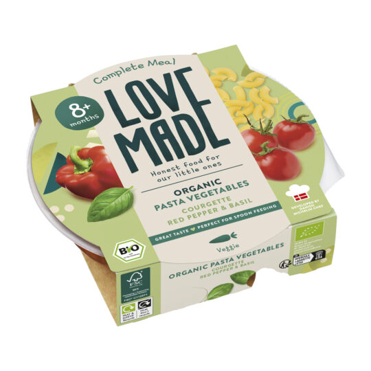 LOVEMADE Testoviny so zeleninovým ragú pre deti od 8. mesiaca, 225 g