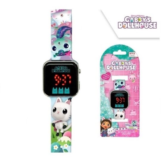 Kids Euroswan Digitálne LED hodinky – Gabby Dollhouse
