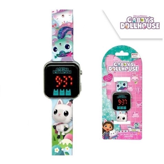 Kids Euroswan Digitálne LED hodinky – Gabby Dollhouse