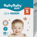 BABYBABY SOFT Plienky nohavičkové Pants veľ. 5 Junior (12-18 kg) 20 ks