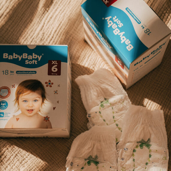 BABYBABY SOFT Plienky nohavičkové Pants veľ. 6 XL (16+ kg) 18 ks