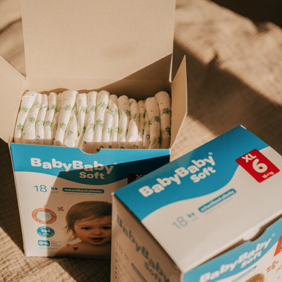 BABYBABY SOFT Plienky nohavičkové Pants veľ. 6 XL (16+ kg) 18 ks