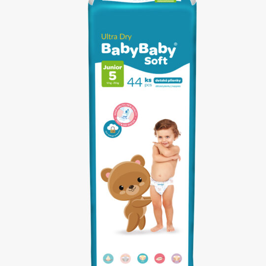 BABYBABY SOFT Plienky jednorazové Ultra-Dry Junior (11-25 kg) 44 ks