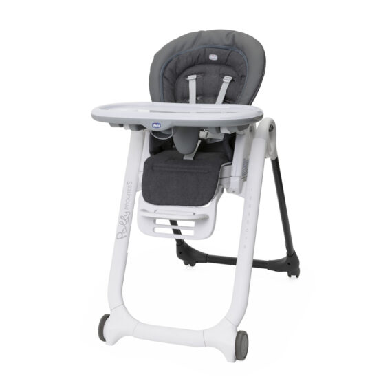 CHICCO Stolička jedálenská Polly Magic Relax – Grey Melange