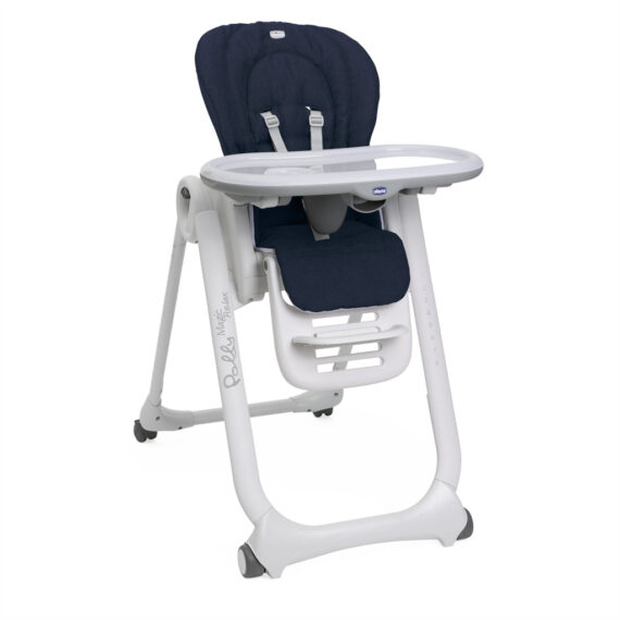 CHICCO Stolička jedálenská Polly Magic Relax – Blue Passion