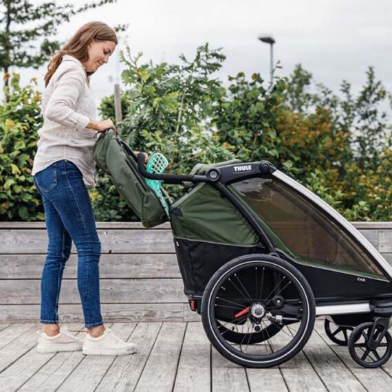 THULE Detský vozík Chariot Cab2 CypresGreen