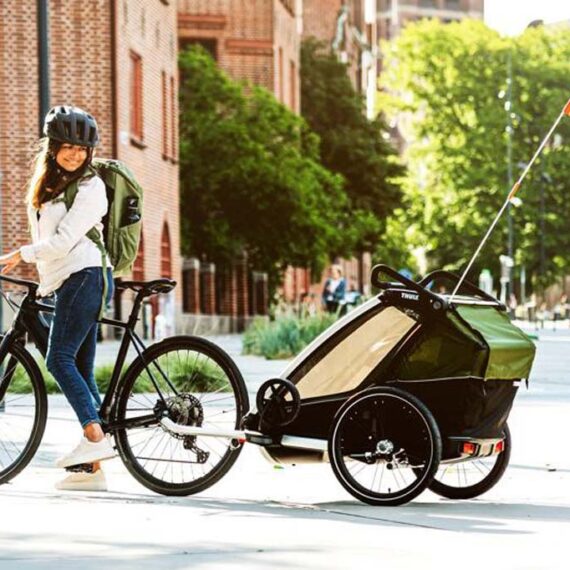 THULE Detský vozík Chariot Cab2 CypresGreen