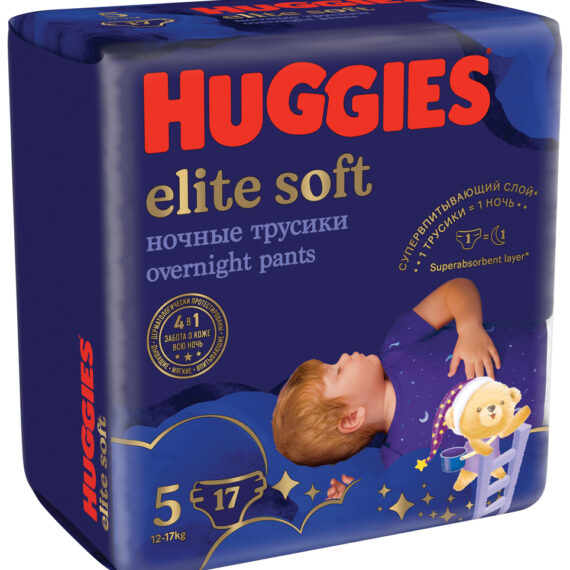 HUGGIES® Elite Soft Pants OVN Nohavičky plienkové jednorazové 5 (12-17 kg) 17 ks