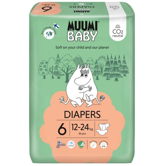 MUUMI Baby 6 Junior 12-24 kg (36 ks), eko plienky
