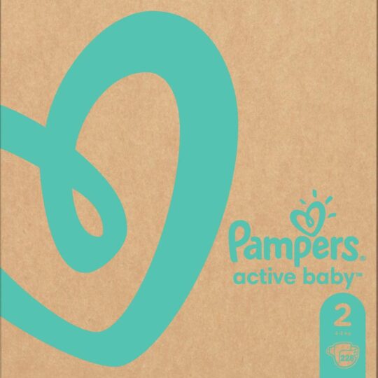 PAMPERS Active Baby Plienky jednorazové 2 (4-8 kg) 228 ks – MESAČNÁ ZÁSOBA
