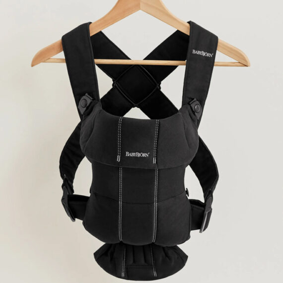 BABYBJÖRN Nosič Mini Woven, Black Cotton