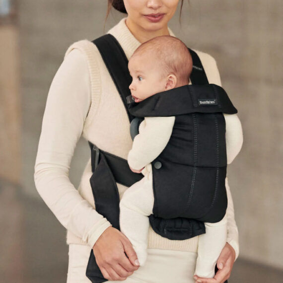 BABYBJÖRN Nosič Mini Woven, Black Cotton