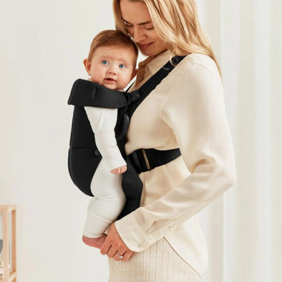 BABYBJÖRN Nosič Mini Woven, Black Cotton
