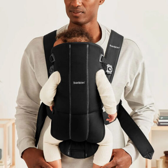 BABYBJÖRN Nosič Mini Woven, Black Cotton