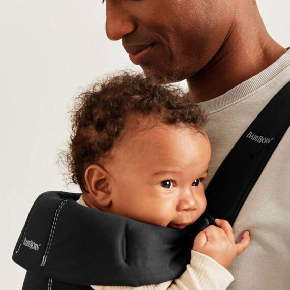 BABYBJÖRN Nosič Mini Woven, Black Cotton