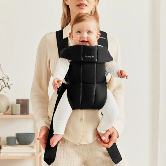 BABYBJÖRN Nosič Mini Woven, Black Cotton