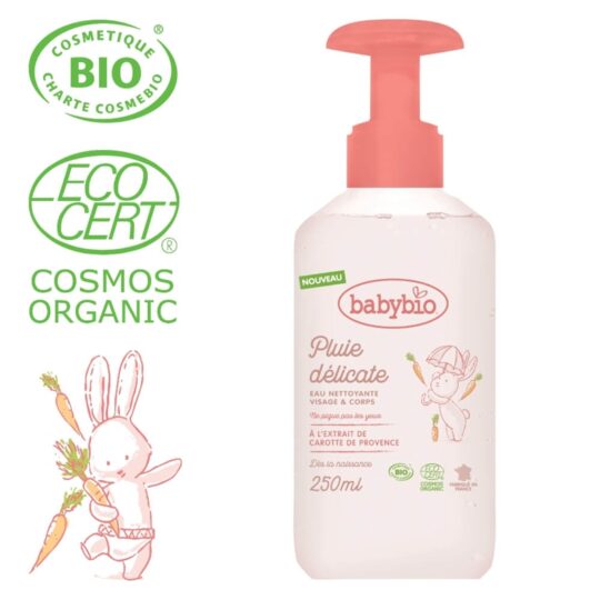 BABYBIO Čistiaca BIO voda pre bábätká od narodenia 250 ml