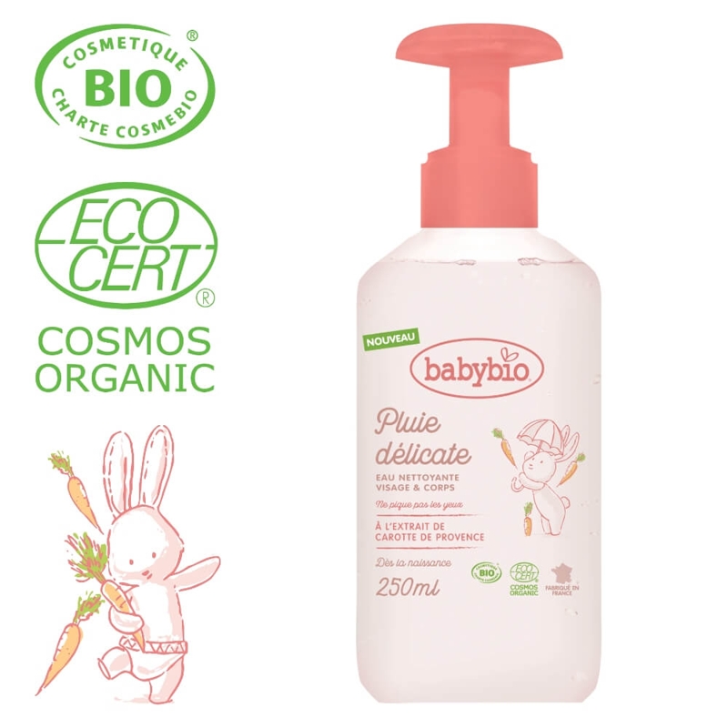 BABYBIO Čistiaca BIO voda pre bábätká od narodenia 250 ml