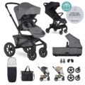 EASYWALKER Kočík kombinovaný Jimmey Iris Grey XXL AIR + RWS + Jackey Shadow Black