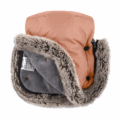 PETITE&MARS Set zimný fusak Comfy 4v1 + rukavice na kočík Furry Pastel Peach