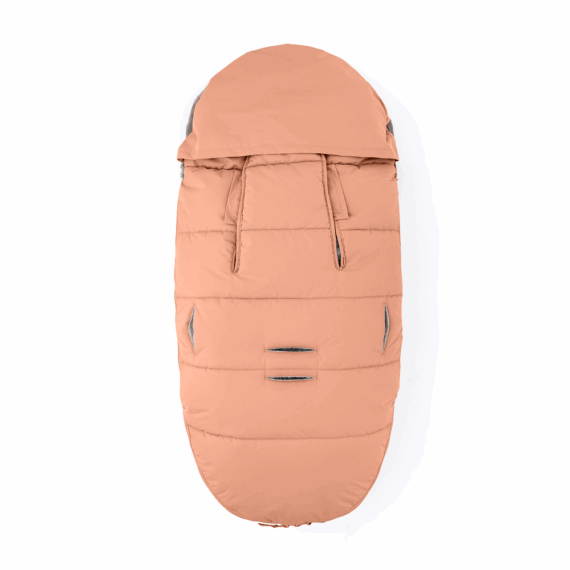 PETITE&MARS Set zimný fusak Comfy 4v1 + rukavice na kočík Furry Pastel Peach