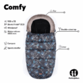 PETITE&MARS Set zimný fusak Comfy 4v1 Glossy Princess + rukavice na kočík Furry Rose Petal