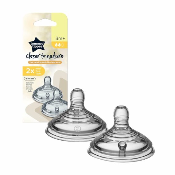 Tommee Tippee Cumlík na fľašu, ANTI-COLIC Stredný prietok 3m+, 2ks