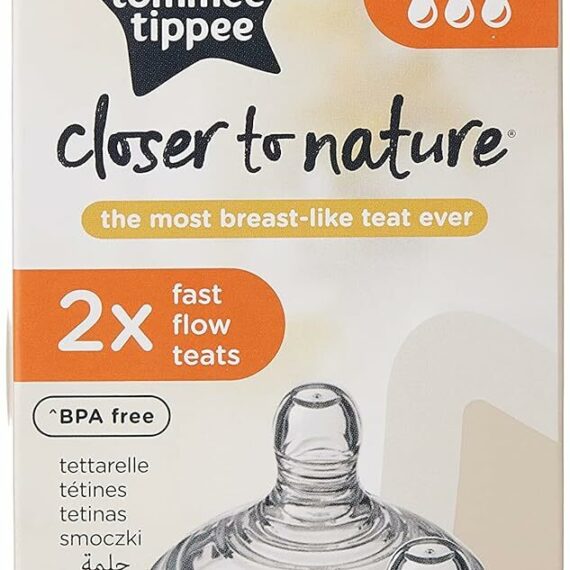 Tommee Tippee Natural Start Cumlík na flašu ANTI-COLIC Rychlý prietok 6m+, 2 ks