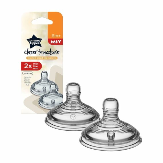Tommee Tippee CTN Cumlík na fľašu ANTI-COLIC hustá strava 6m+, 2 ks
