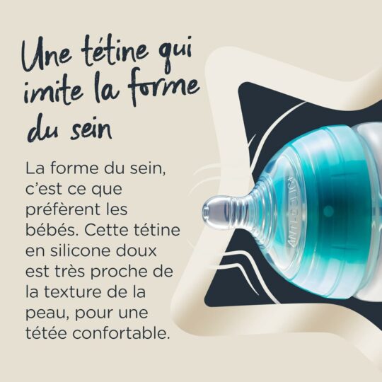 Tommee Tippee CTN Dojčenská Flaša ADVANCED ANTI-COLIC pomalý prietok, 150 ml 0m+, Modrá