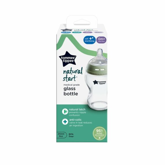 Tommee Tippee CTN Dojčenská Flaša – SKLO, 250ml, 0m+
