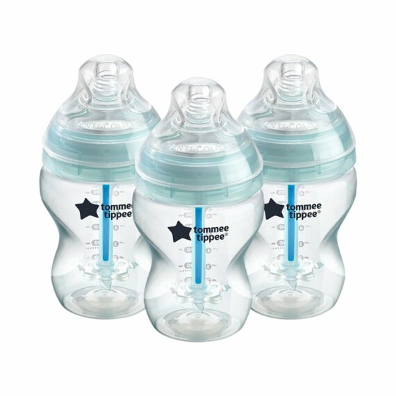 Tommee Tippee CTN Dojčenská Fľaša ADVANCED ANTI-COLIC pomalý prietok 3×260 ml,  0m+