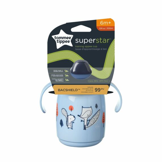 Tommee Tippee Superstar Sippee Netečúci hrnček/pohárik 6m +, modrý 300 ml