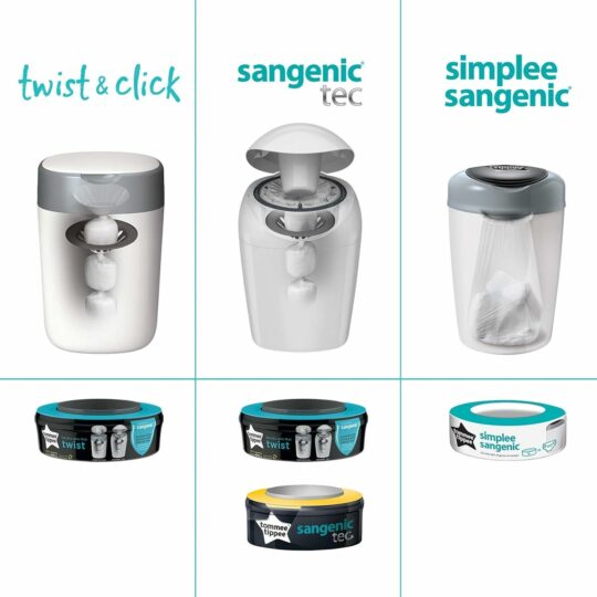 Tommee Tippee Twist & Click Kôš na plienky, modrý