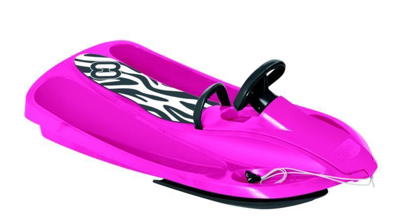 HAMAX Snežný bob Snow Zebra – Pink/Grey