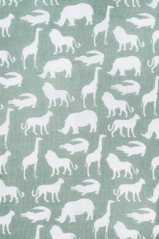 JOLLEIN Bavlnené plienky 4 ks (70x 70 cm) – Safari Forest green