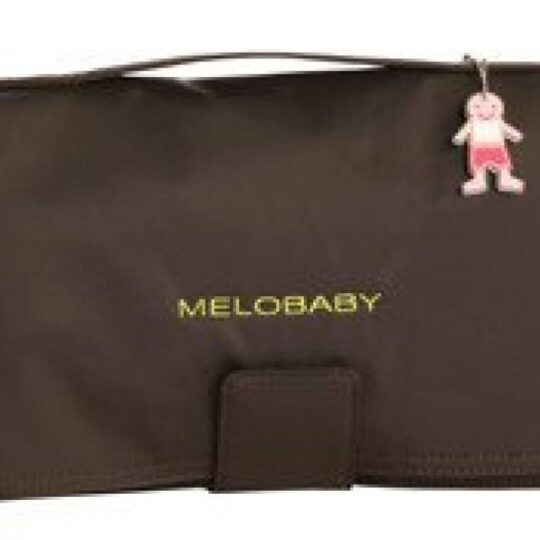 MELOBABY Hnedá taška + zelená prebaľovacia podložka