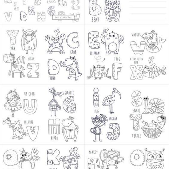 MR. LITTLE FOX Látková vyfarbovacie knižka Alphabet book