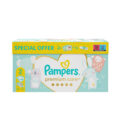 PAMPERS Balenie darčekové – Jednorázové plienky Premium Care 2 (4-8 kg), 136 ks + obrúsky ZDARMA