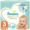 PAMPERS Balenie darčekové – Jednorázové plienky Premium Care 3 (6-10 kg), 120 ks + obrúsky ZDARMA