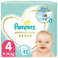 PAMPERS Balenie darčekové – Jednorázové plienky Premium Care 4 (9-14 kg), 104 ks + obrúsky ZDARMA