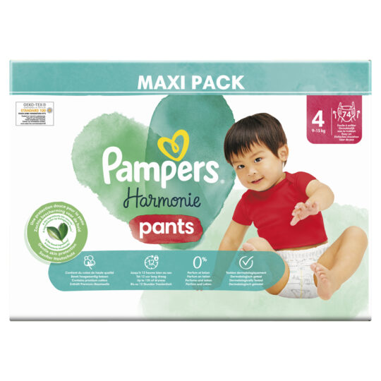 PAMPERS Nohavičky plienkové Harmonie Pants veľ. 4 (74 ks) 9-15 kg